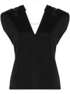 Plan C V-neck Top In Black