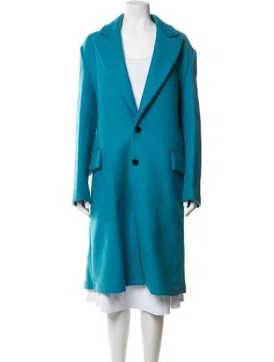 Pre-owned Plan C Virgin Wool Coat In Blue