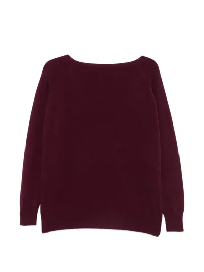Plan C V-neck Cashmere Sweater In Burgundy