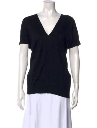 Pre-owned Plan C V-neck Short Sleeve T-shirt W/ Tags In Black