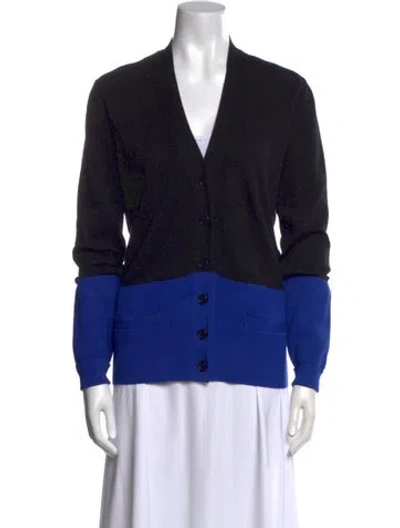 Pre-owned Plan C V-neck Sweater In Black