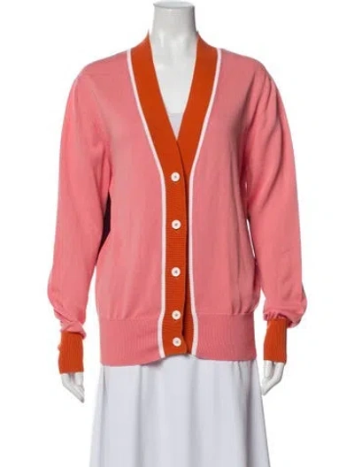 Pre-owned Plan C V-neck Sweater In Pink