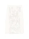 Plan C 시퀸 장식 미디 스커트 In White