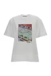 Plan C White Graphic Crew Neck T-shirt In White