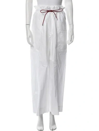 Pre-owned Plan C Wide Leg Pants In White