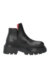 Plan C Woman Ankle Boots Black Size 8 Calfskin