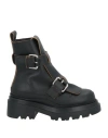 Plan C Woman Ankle Boots Black Size 8 Calfskin In Black