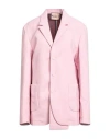 Plan C Woman Blazer Pink Size 10 Polyester In Pink