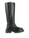 Plan C Woman Boot Black Size 8 Leather