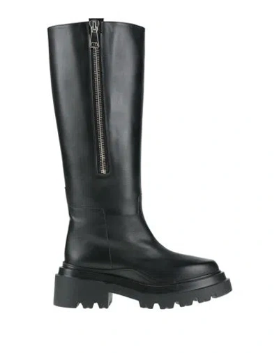 Plan C Woman Boot Black Size 8 Leather