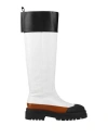 Plan C Woman Boot White Size 6 Calfskin