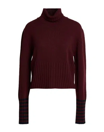 Plan C Woman Cardigan Burgundy Size 8 Wool