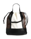 Plan C Woman Handbag Brown Size - Leather