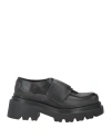 Plan C Woman Loafers Black Size 8 Leather