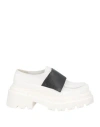 Plan C Woman Loafers White Size 8 Leather