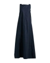 Plan C Woman Maxi Dress Midnight Blue Size 8 Cotton In Blue