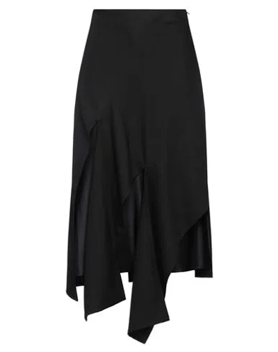 PLAN C PLAN C WOMAN MAXI SKIRT BLACK SIZE 6 VISCOSE, WOOL