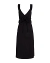 Plan C Woman Midi Dress Midnight Blue Size 6 Wool In Black