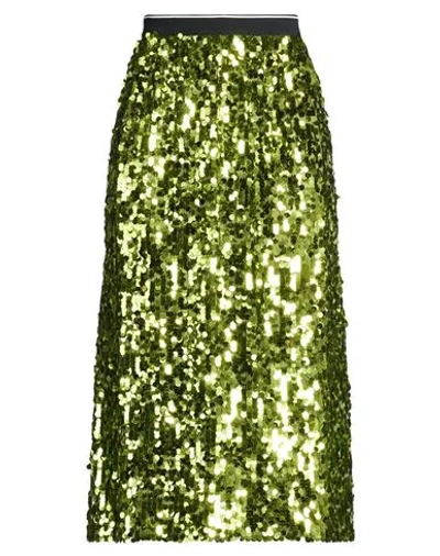 Plan C Woman Midi Skirt Green Size 4 Polyester
