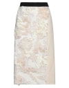 Plan C Paillette Embellished Midi Skirt In White