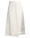 Plan C Woman Midi Skirt Off White Size 6 Viscose, Cotton, Polyester In Off White