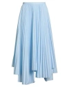 Plan C Woman Midi Skirt Sky Blue Size 6 Polyester, Cotton In Blue