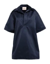 Plan C Woman Mini Dress Black Size 8 Polyester In Blue