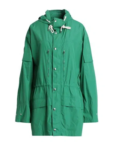 Plan C Woman Overcoat & Trench Coat Green Size 8 Polyamide, Cotton