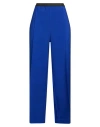 Plan C Woman Pants Bright Blue Size 4 Polyester In Multi