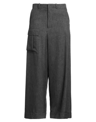Plan C Woman Pants Charcoal Size 8 Polyester In Grey