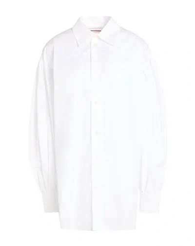 Plan C Woman Shirt White Size 6 Cotton