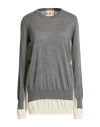 Plan C Woman Sweater Grey Size 10 Cashmere In Gray