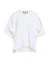 Plan C Woman T-shirt White Size M Cotton In White