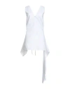 Plan C Woman Top White Size 6 Cotton In Yellow