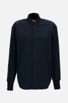 Plan C Black Buttoned Shirt In Blue