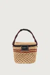 Plan C Straw Bucket Bag In Brown