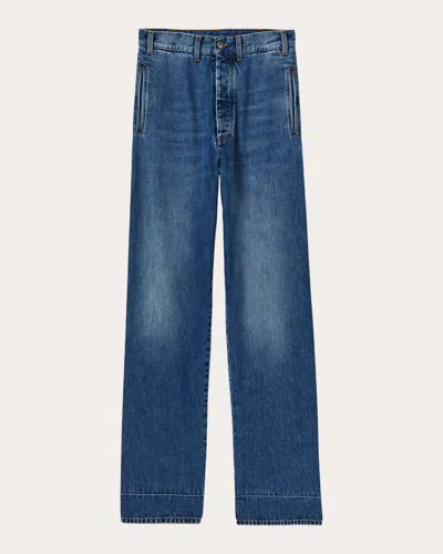 Plan C Women's Straight-leg Jeans In Blue