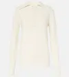 Plan C Wool And Cashmere Polo Sweater In White