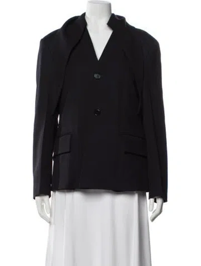 Pre-owned Plan C Wool Blazer In Black
