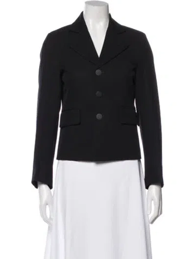 Pre-owned Plan C Wool Blazer In Black