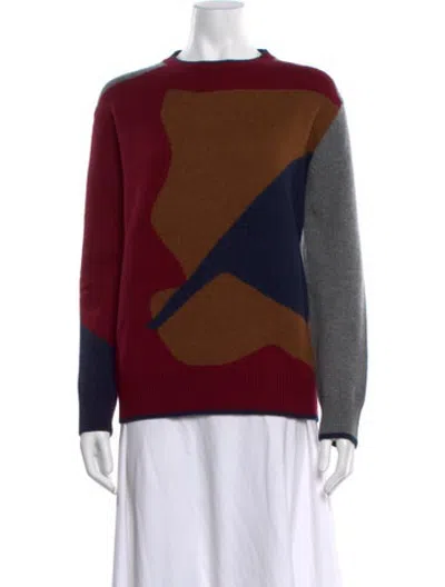 Pre-owned Plan C Wool Colorblock Pattern Sweater In Multicolor