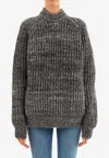 Plan C Melange Gray Pullover In Gray