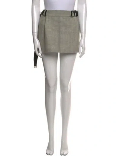 Pre-owned Plan C Wool Mini Skirt In Gray