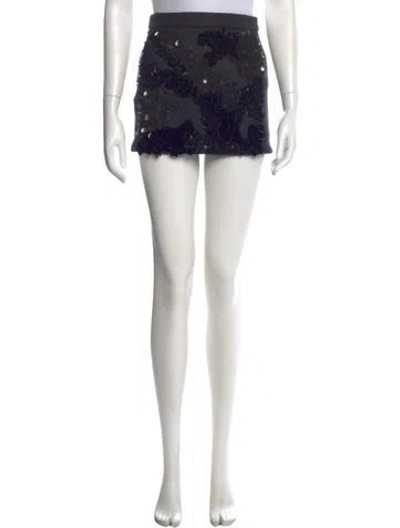 Pre-owned Plan C Wool Mini Skirt In Green