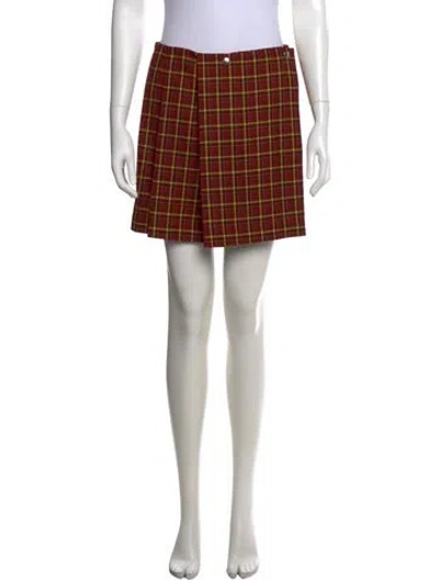 Pre-owned Plan C Wool Mini Skirt In Multi