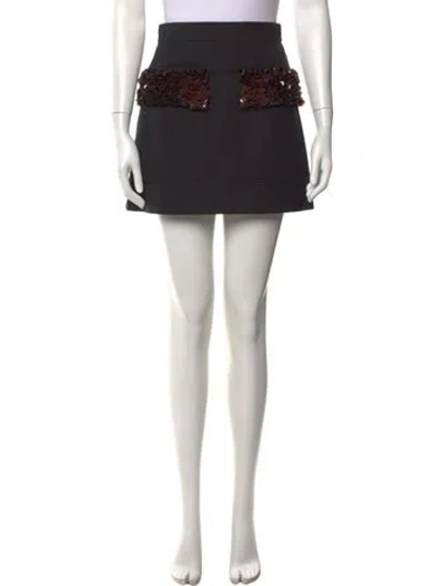 Pre-owned Plan C Wool Mini Skirt W/ Tags In Green