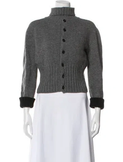 Pre-owned Plan C Wool Mock Neck Sweater In Gray