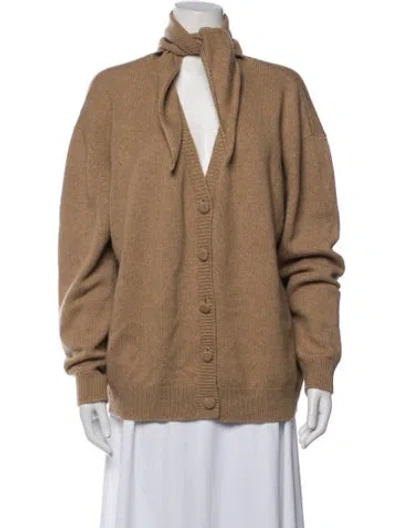 Pre-owned Plan C Wool Open Front Sweater W/ Tags In Neutrals