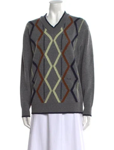 Pre-owned Plan C Wool Printed Sweater W/ Tags In Grey