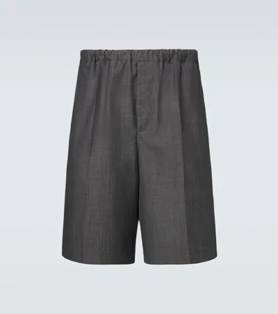 Plan C Wool Shorts In Black